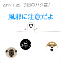 風邪に注意だよ！