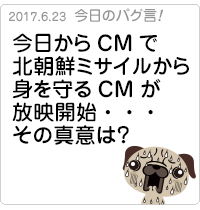 今日からCMで北朝鮮ミサイルから身を守るCMが放映開始・・・その真意は？